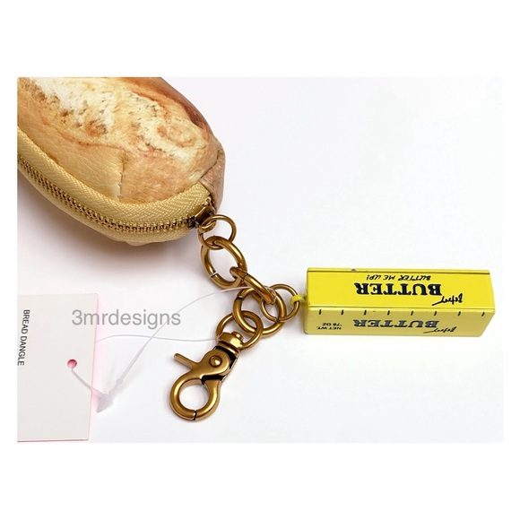 NWT BETSEY JOHNSON 💋BREAD Butter Bag Charm Coin Purse/Small Wallet - Picture 6 of 8